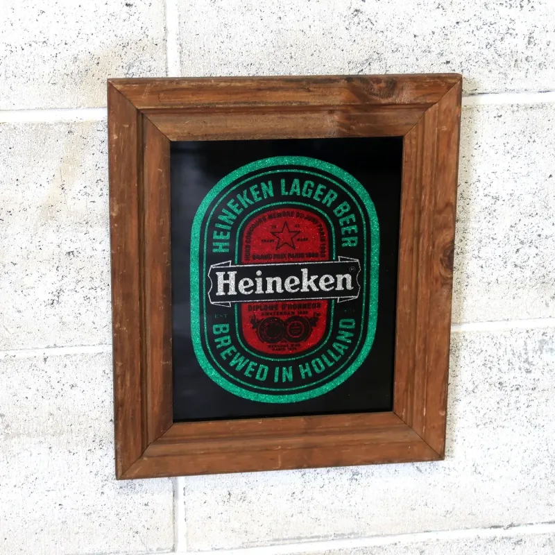 Heineken ビンテージ パブミラー