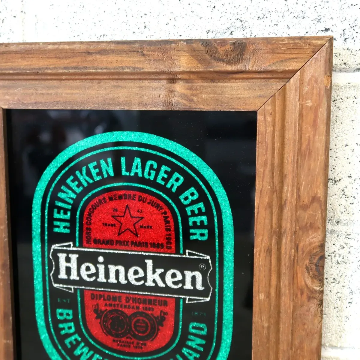 Heineken ビンテージ パブミラー