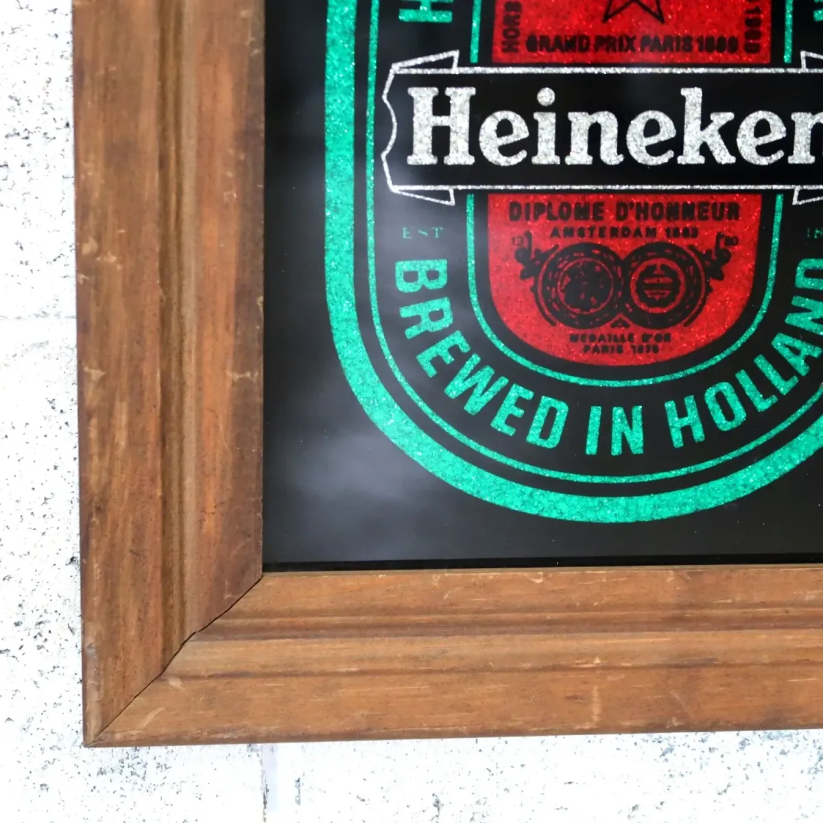 Heineken ビンテージ パブミラー