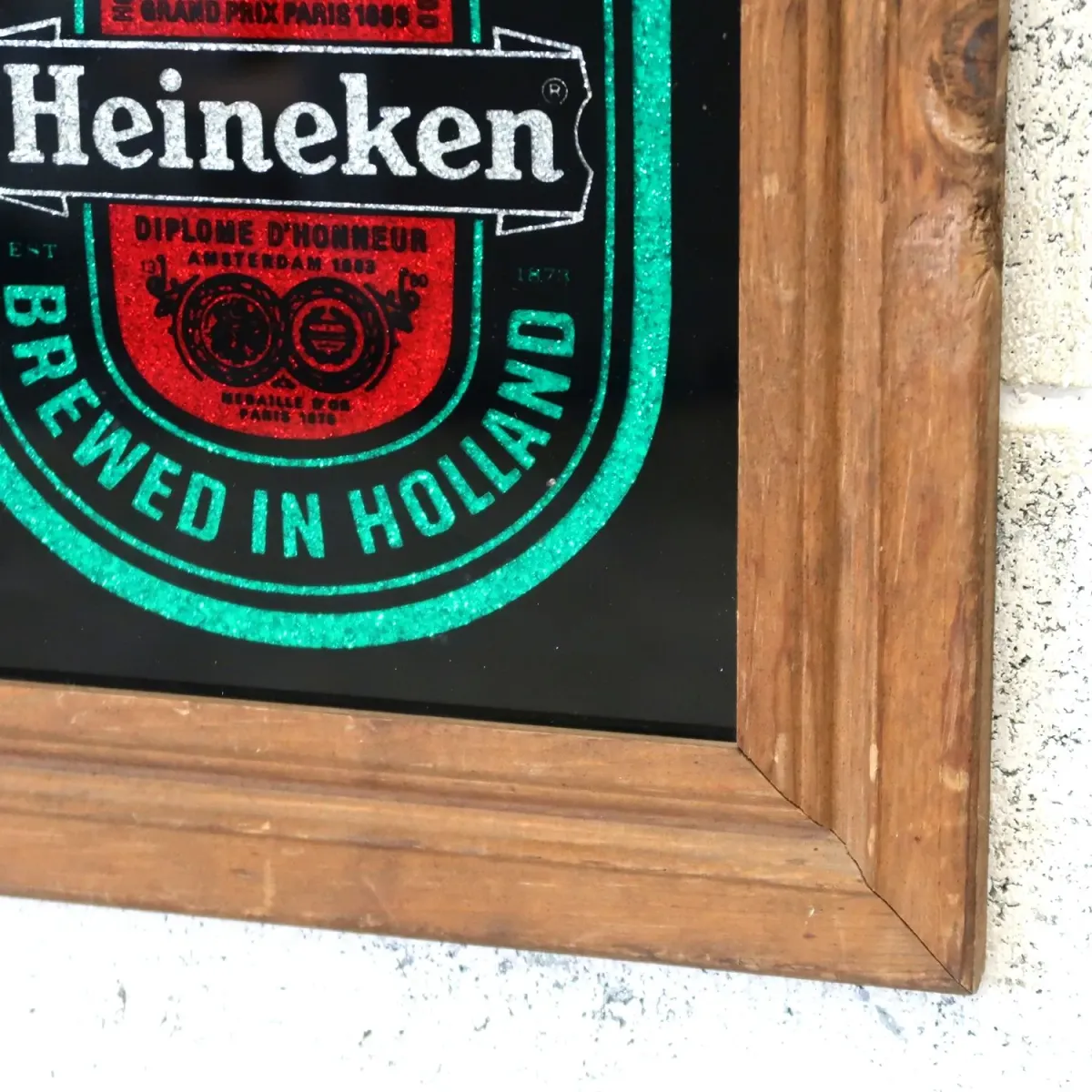 Heineken ビンテージ パブミラー