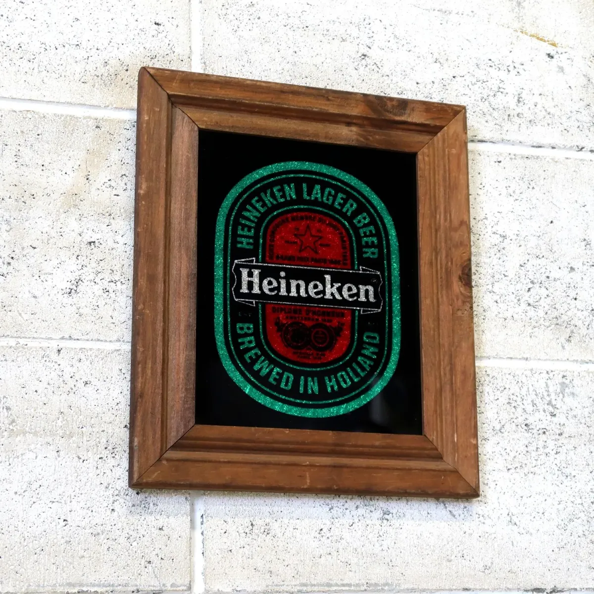 Heineken ビンテージ パブミラー