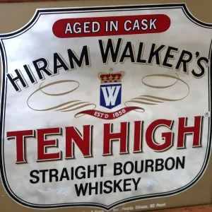 HIRAM WALKER'S ビンテージ パブミラー