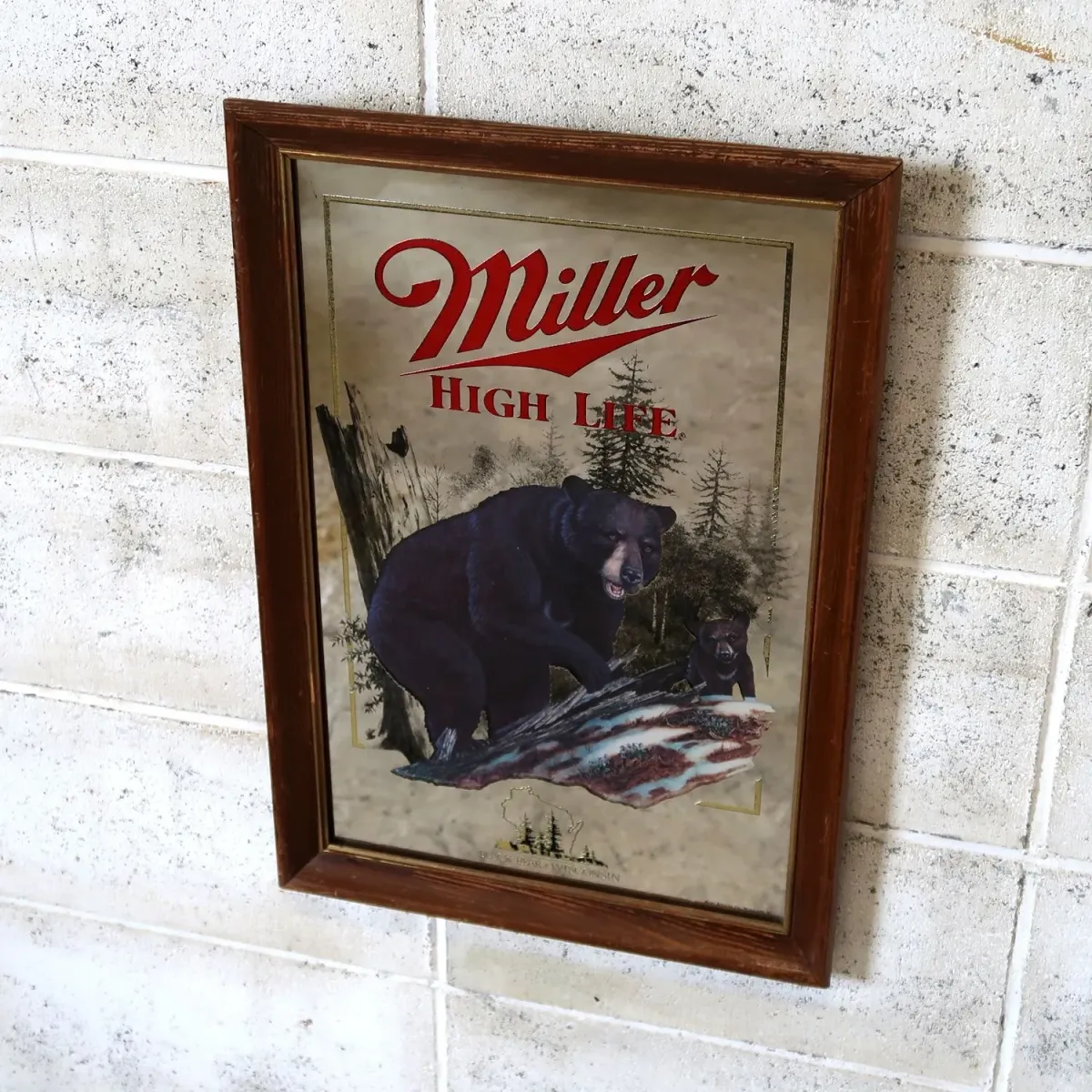 Miller HIGH LIFE ビンテージ パブミラー