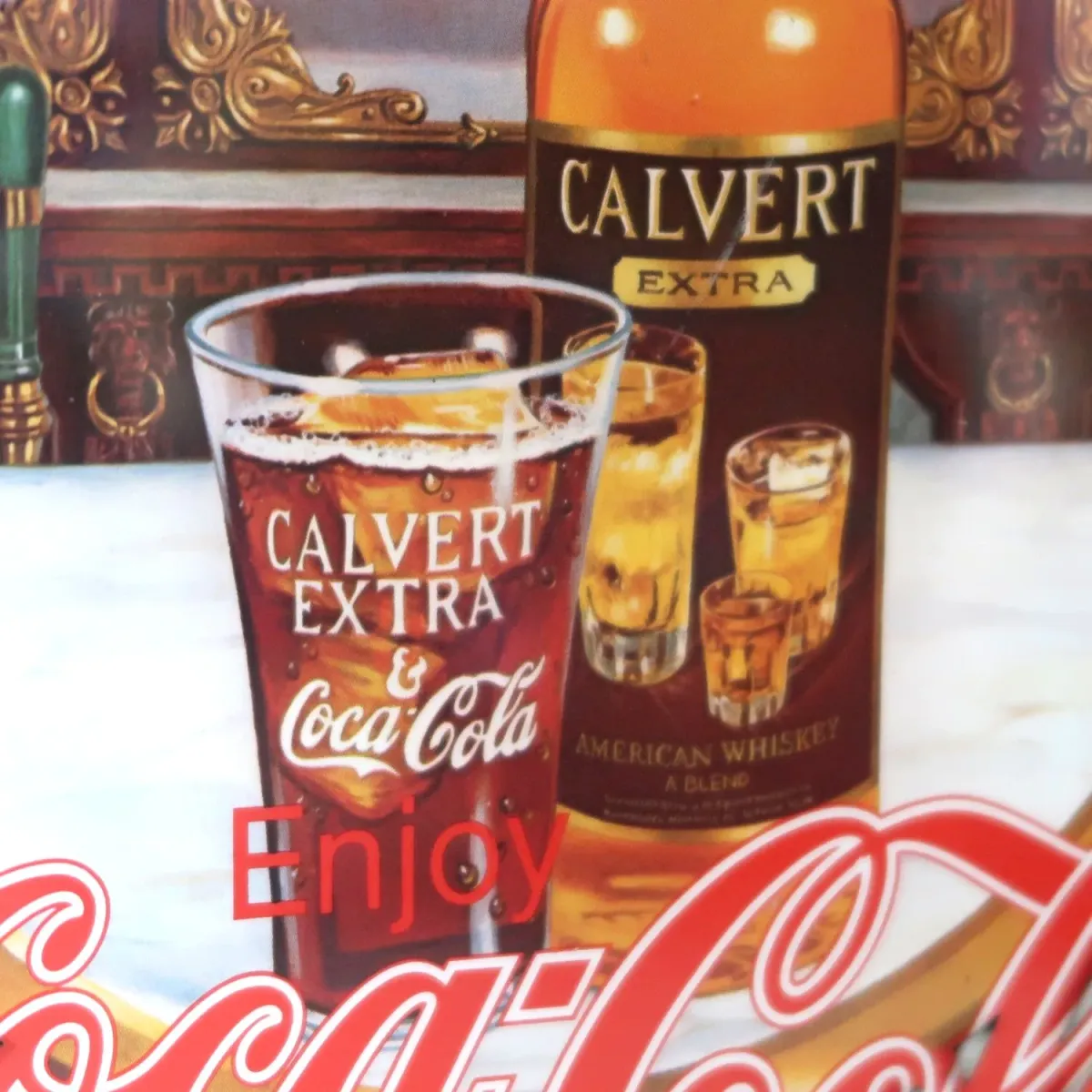 Coca Cola×CALVERT EXTRA ビンテージ パブミラー