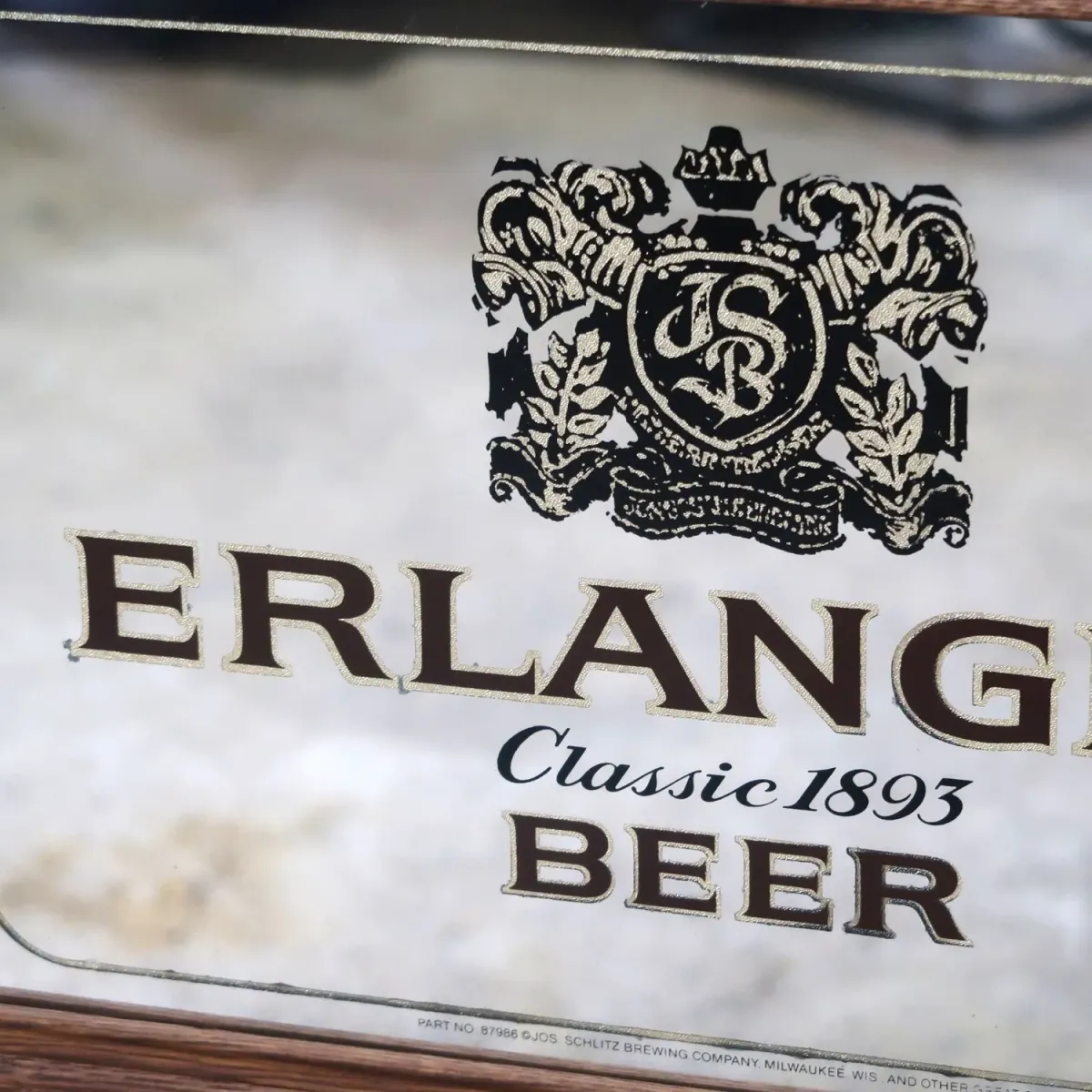 ERLANGER BEER ビンテージ パブミラー