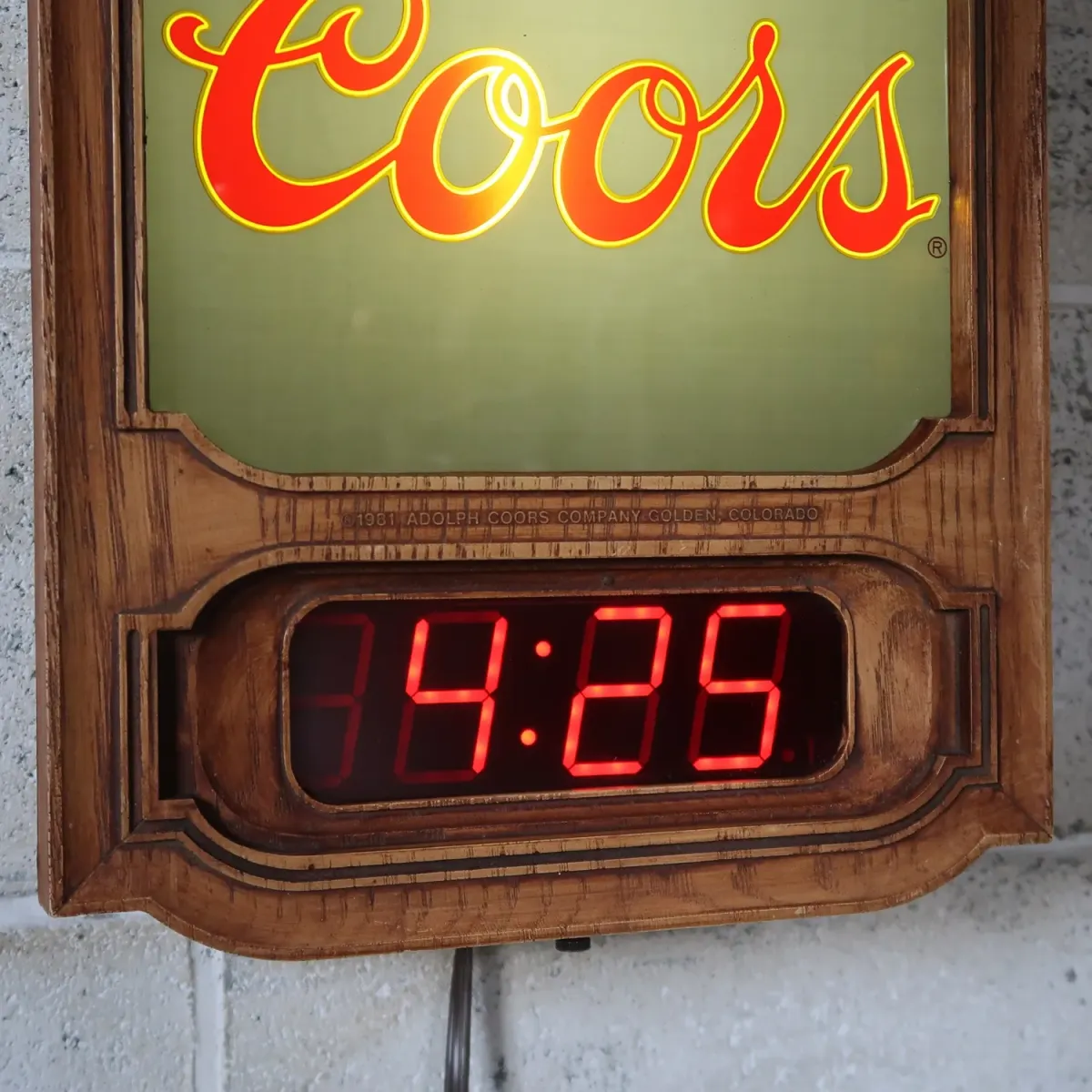 Coors ビンテージ ライトクロック