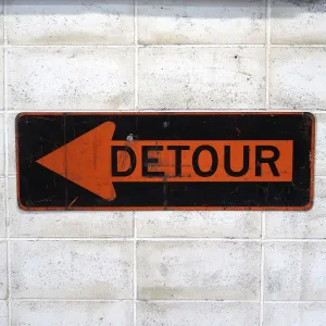 DETOUR ビンテージ ロードサイン