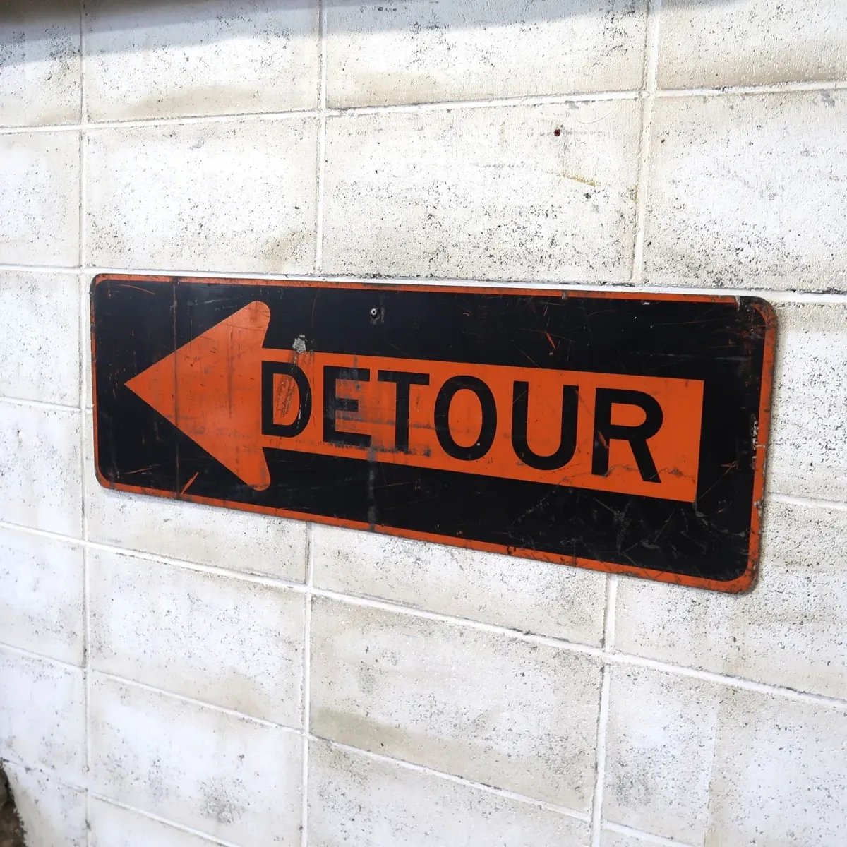 DETOUR ビンテージ ロードサイン