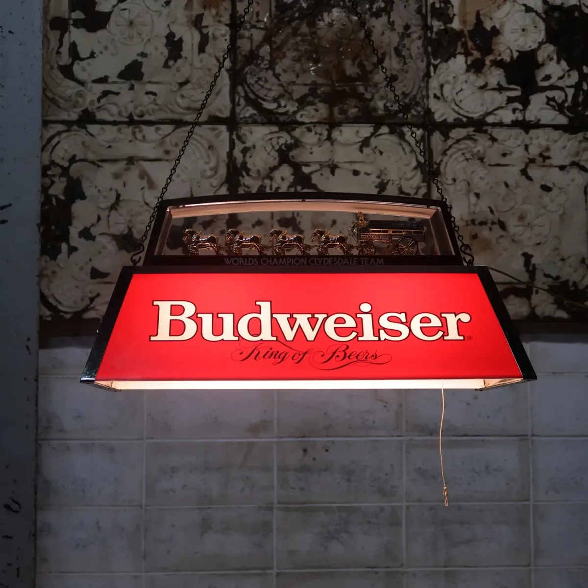 Budweiser ビンテージ プールランプ