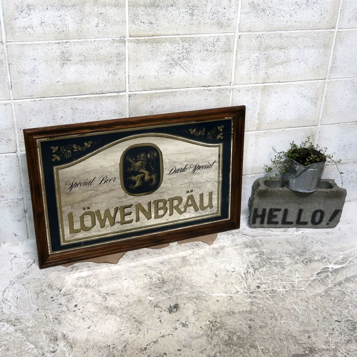 LOWENBRAU ビンテージ 大型パブミラー