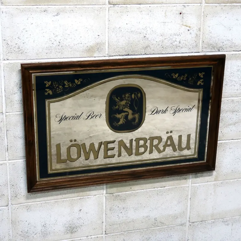 LOWENBRAU ビンテージ 大型パブミラー