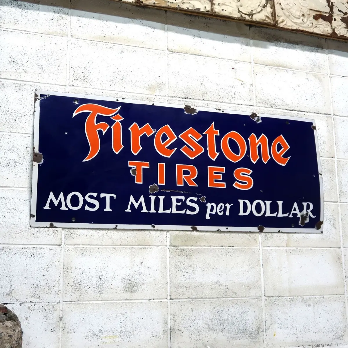 Firestone ビンテージ ホーロー看板