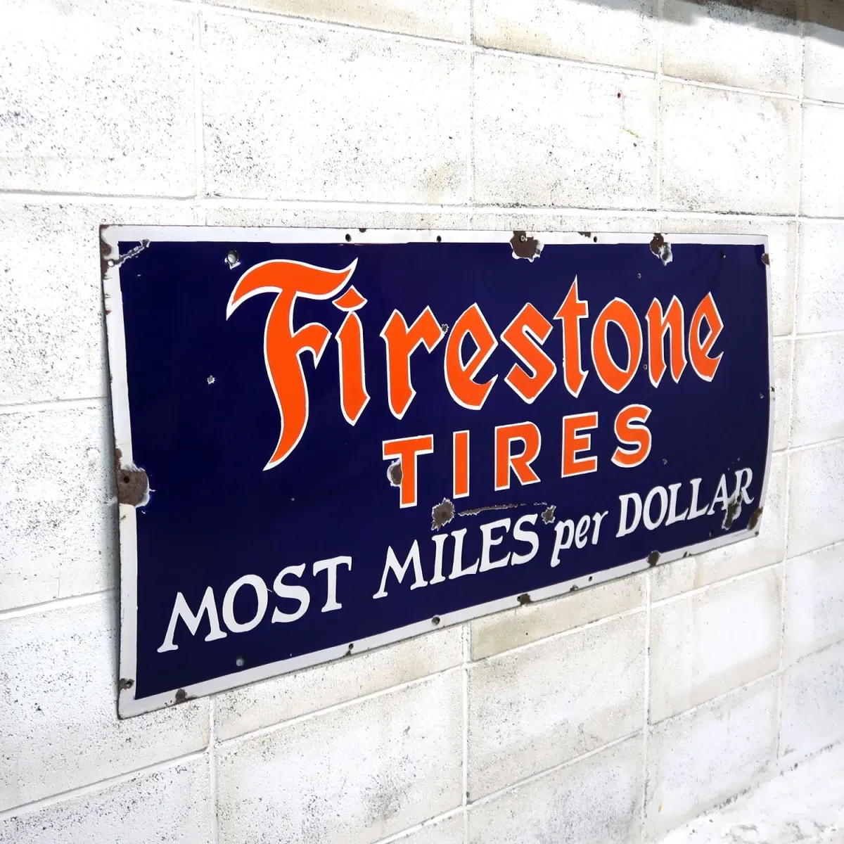 Firestone ビンテージ ホーロー看板