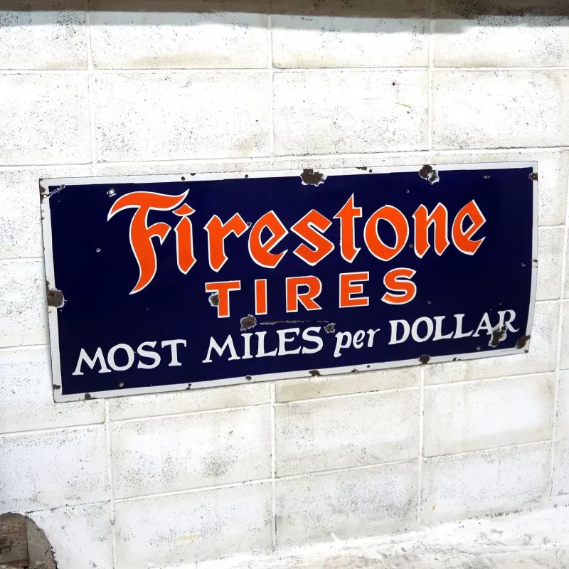 Firestone ビンテージ ホーロー看板