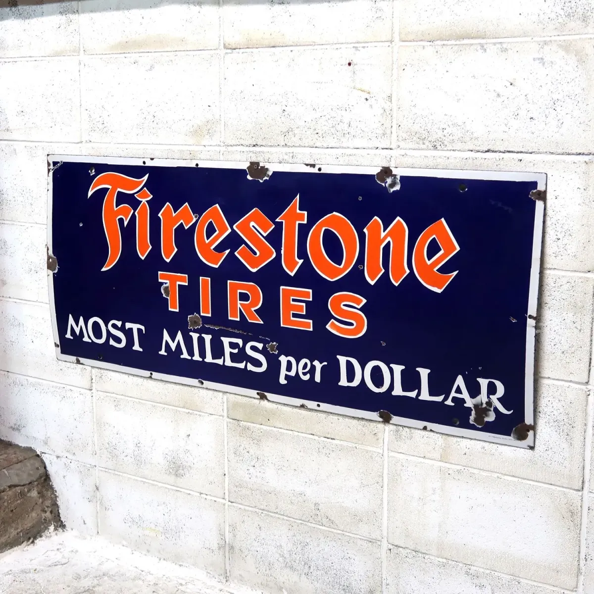 Firestone ビンテージ ホーロー看板