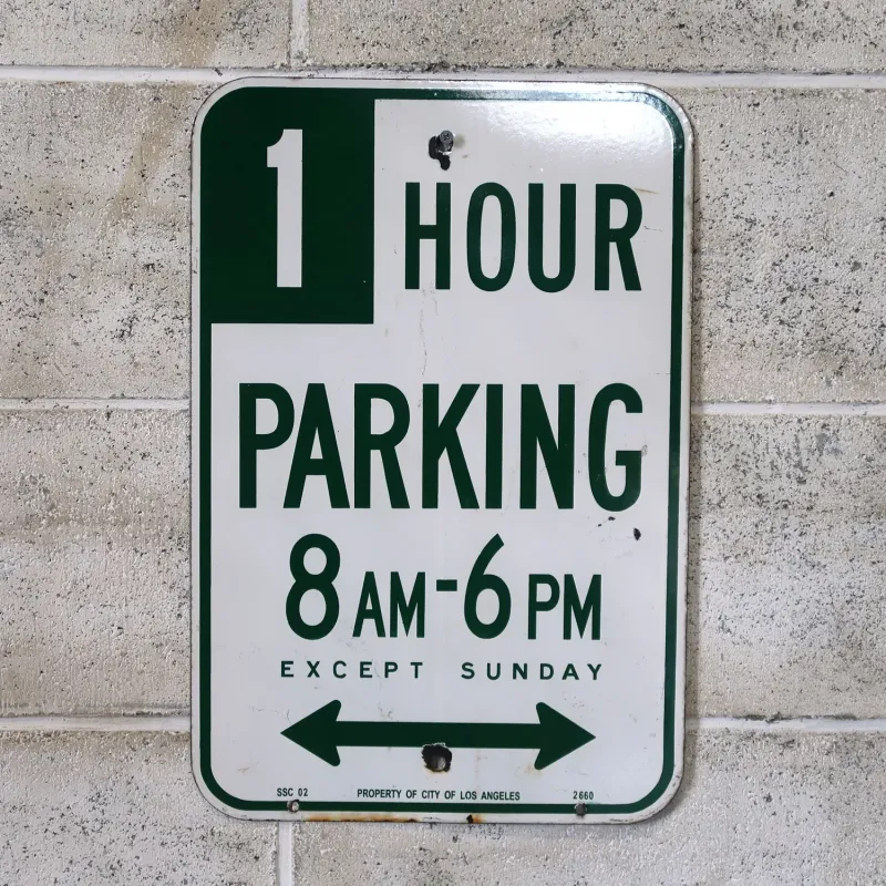 1 HOUR PARKING ロードサイン ホーロー