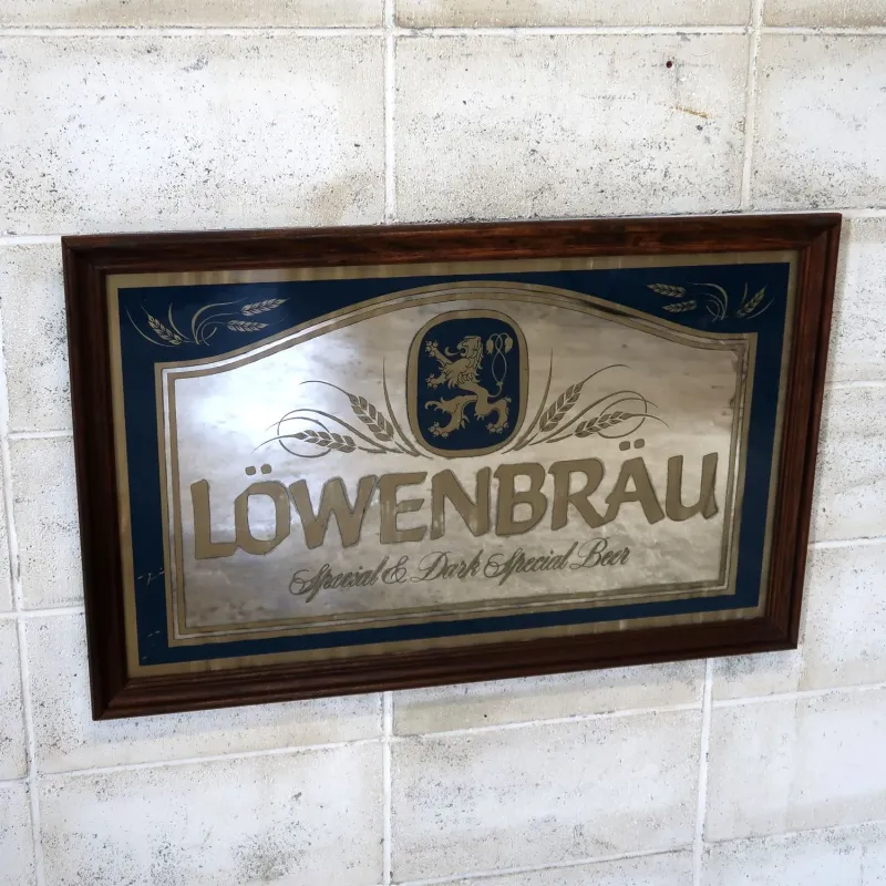 LOWENBRAU ビンテージ 大型パブミラー