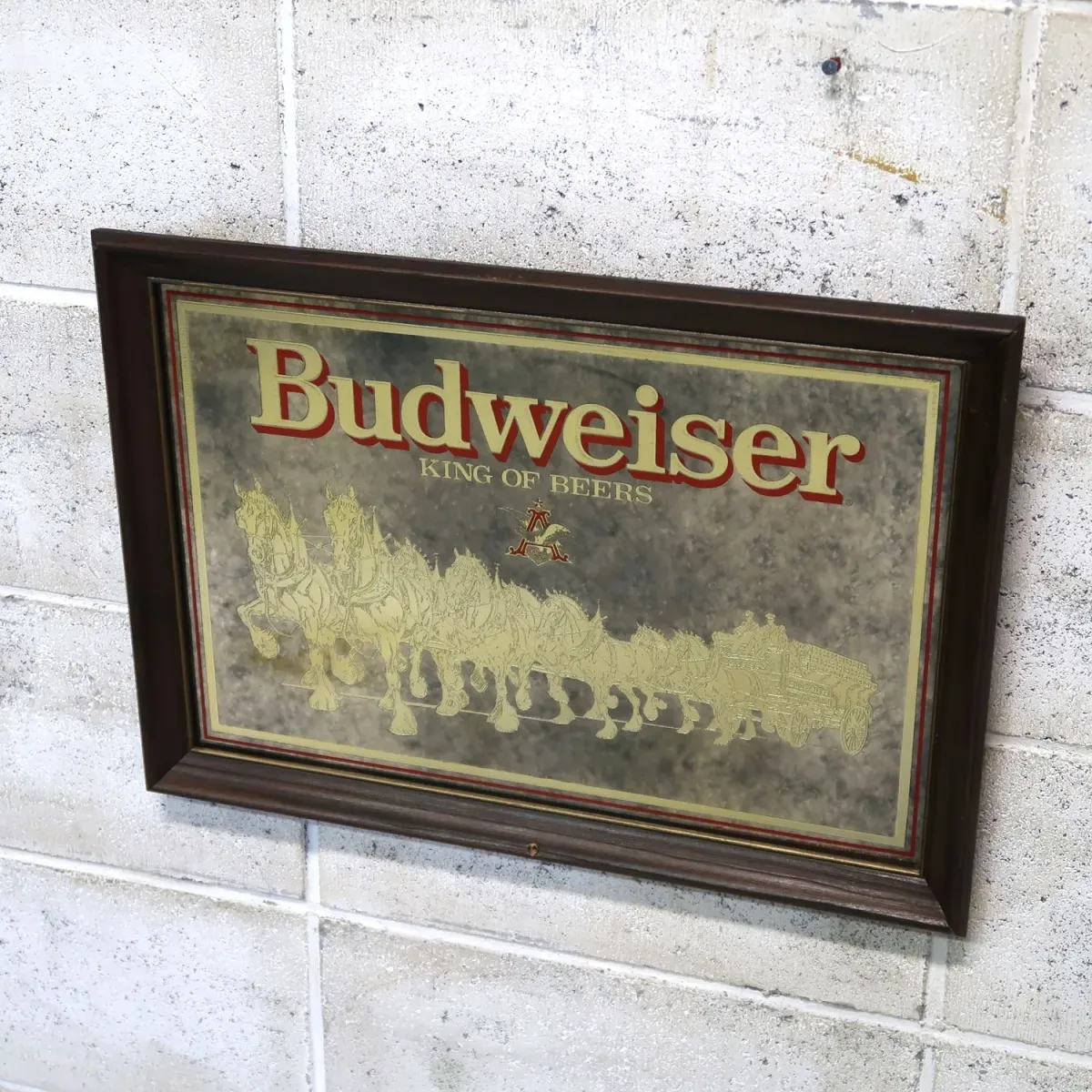 Budweiser ビンテージ パブミラー