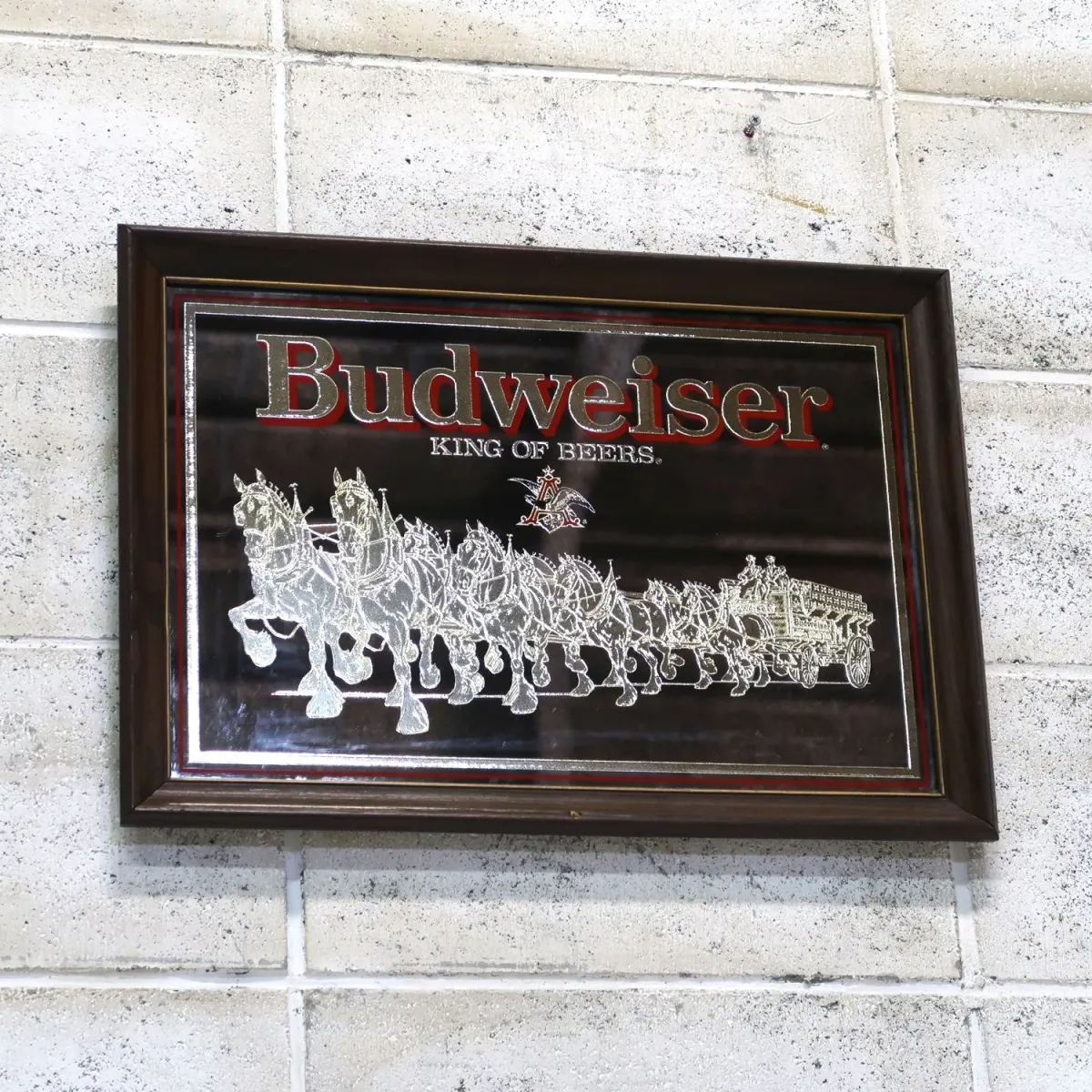 Budweiser ビンテージ パブミラー