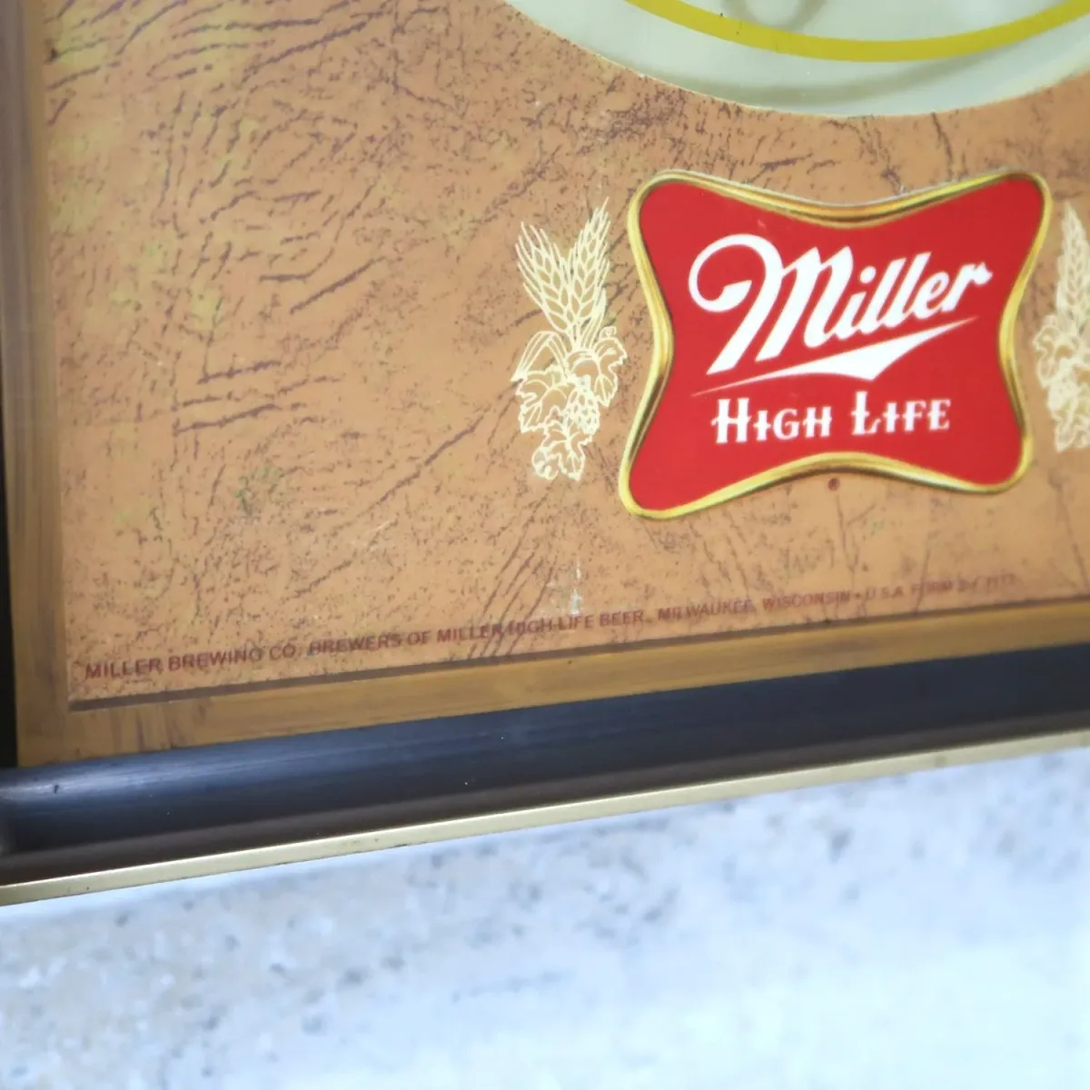 Miller HIGH LIFE ビンテージ ライトクロック