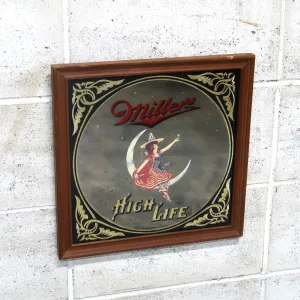 Miller HIGH LIFE ビンテージ パブミラー