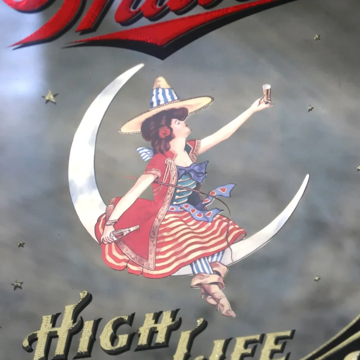 Miller HIGH LIFE ビンテージ パブミラー