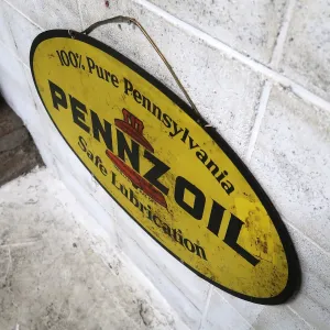 PENNZOIL ビンテージ 両面メタルサイン