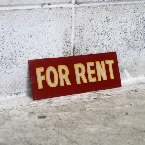 FOR RENT ビンテージ メタルプレート