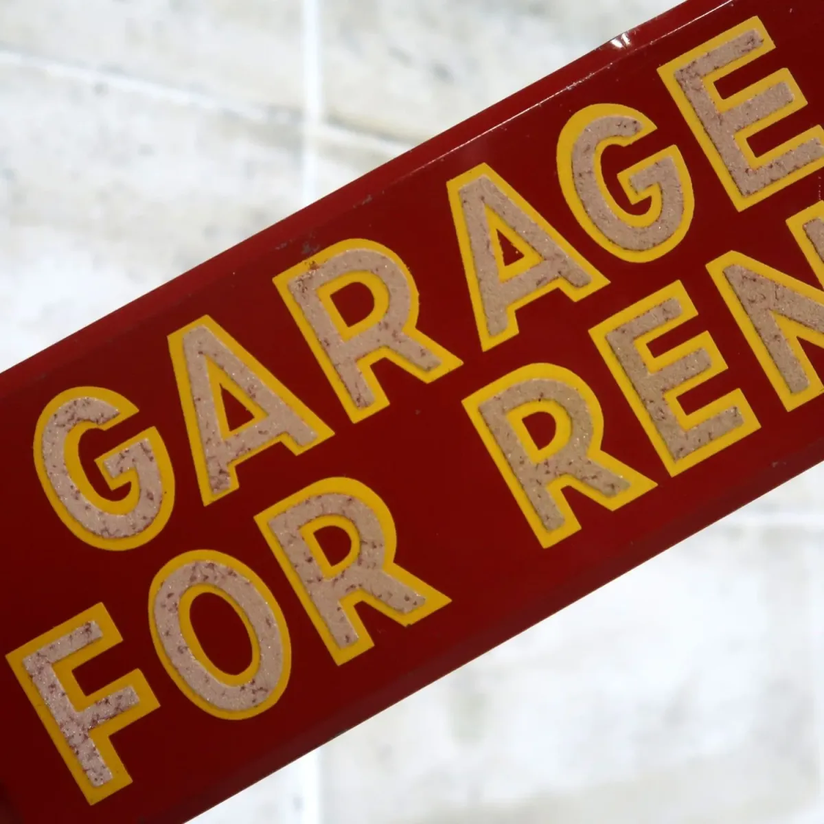 GARAGE FOR RENT ビンテージ メタルプレート