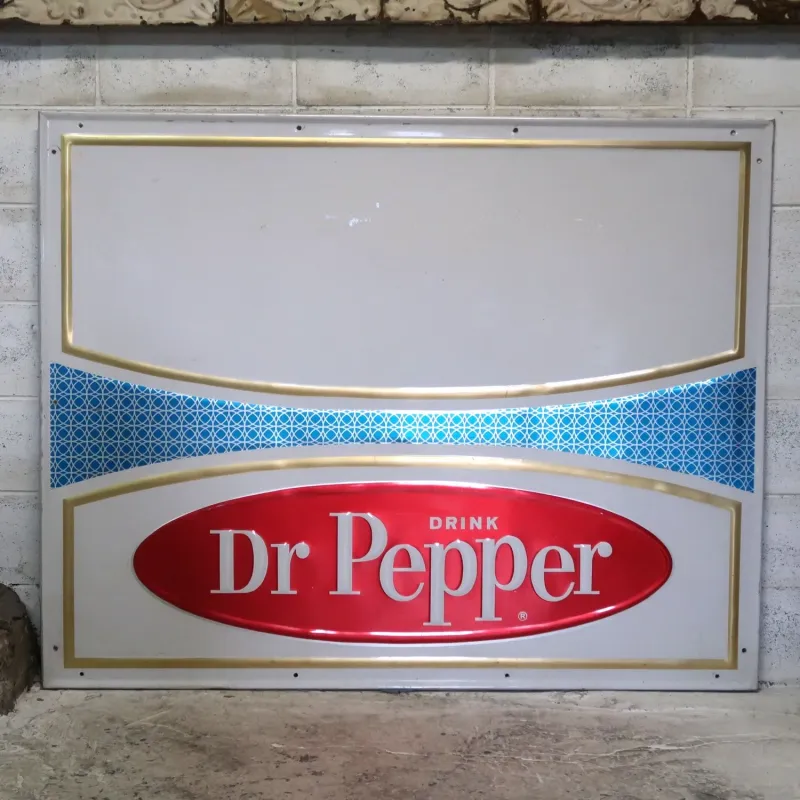 60‘s～ Dr Pepper ビンテージ 大型メタルサイン