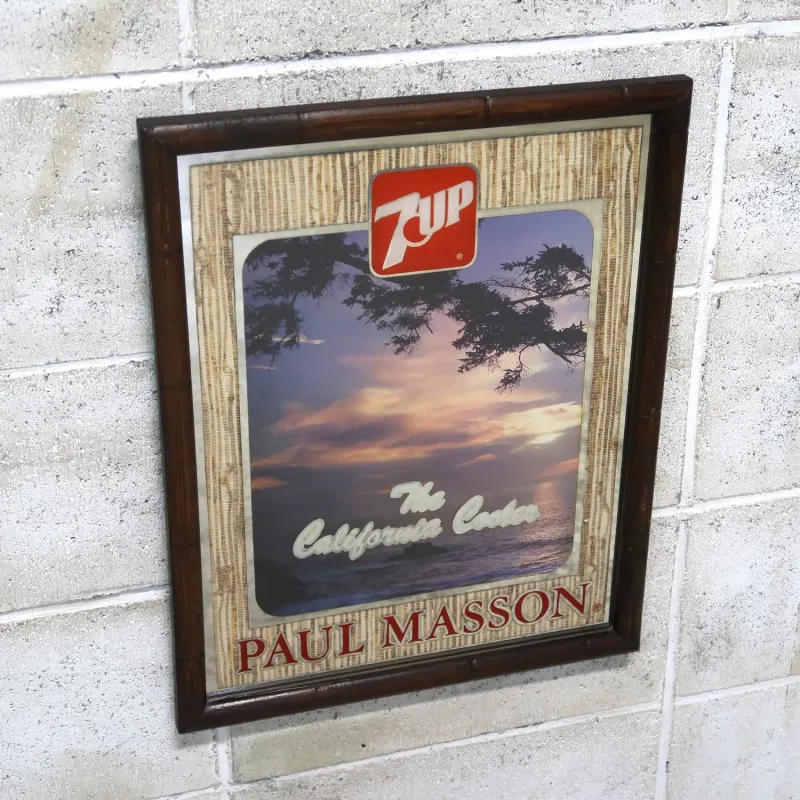 PAUL MASSON×7up ビンテージ パブミラー