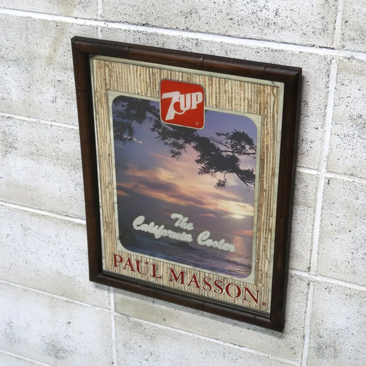 PAUL MASSON×7up ビンテージ パブミラー