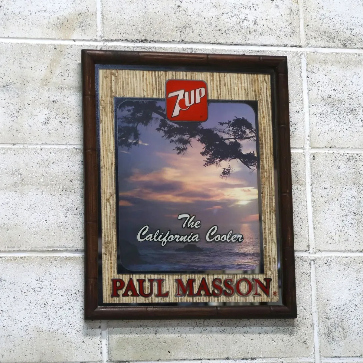 PAUL MASSON×7up ビンテージ パブミラー