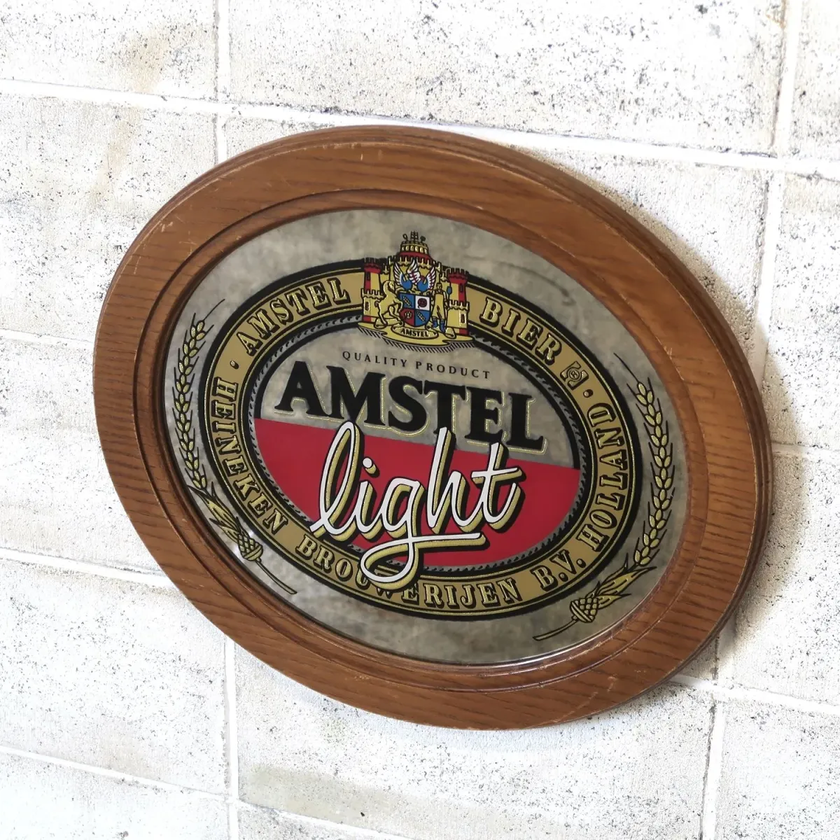 AMSTEL light ビンテージ パブミラー