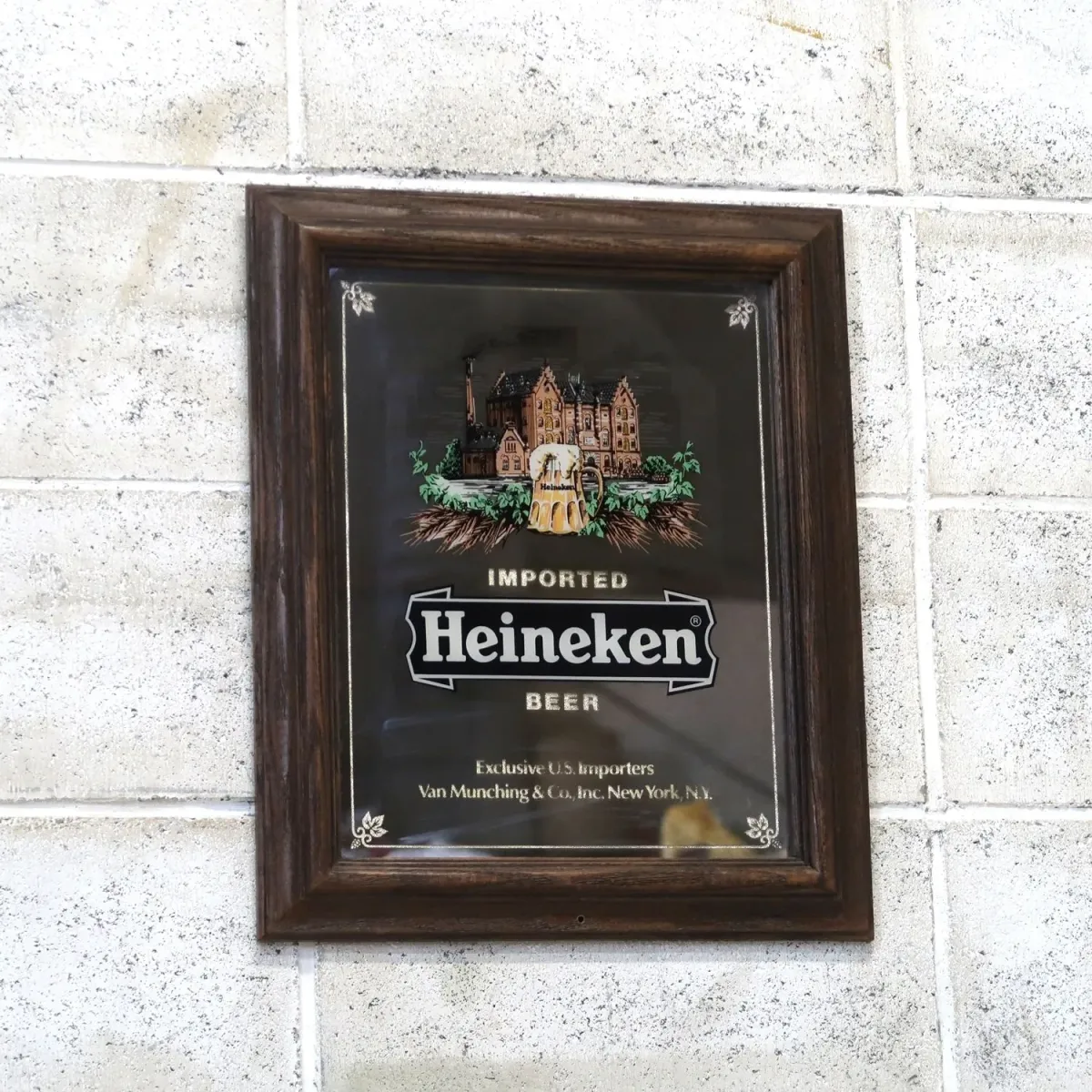 Heineken ビンテージ パブミラー