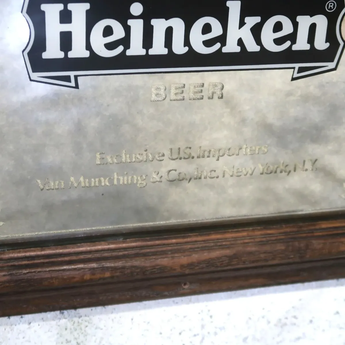 Heineken ビンテージ パブミラー