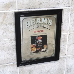 BEAM'S BLACK LABEL ビンテージ パブミラー