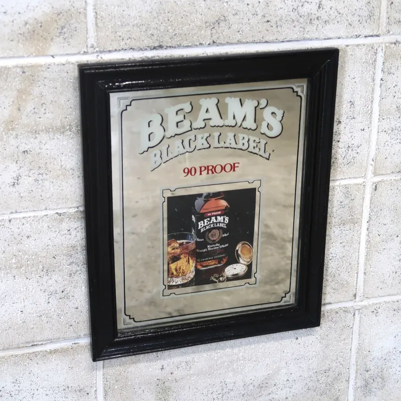 BEAM'S BLACK LABEL ビンテージ パブミラー